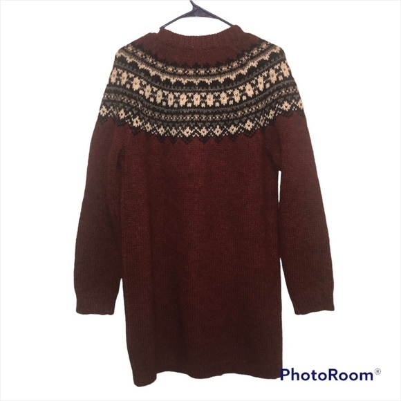 𝅺FRÓÐNÝ LONG CARDIGAN SWEATER FROM WOOL - Picture 2 of 8